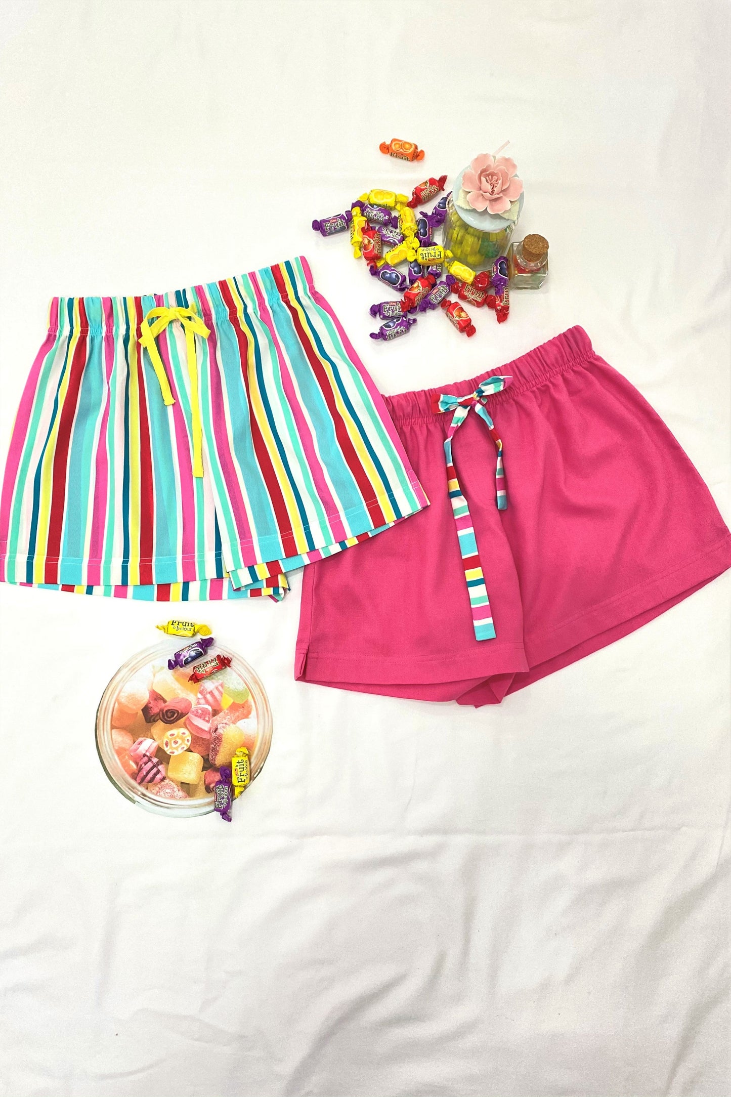 Women's Crepe Shorts Combo (Pack of 2) - Candy Strawberry