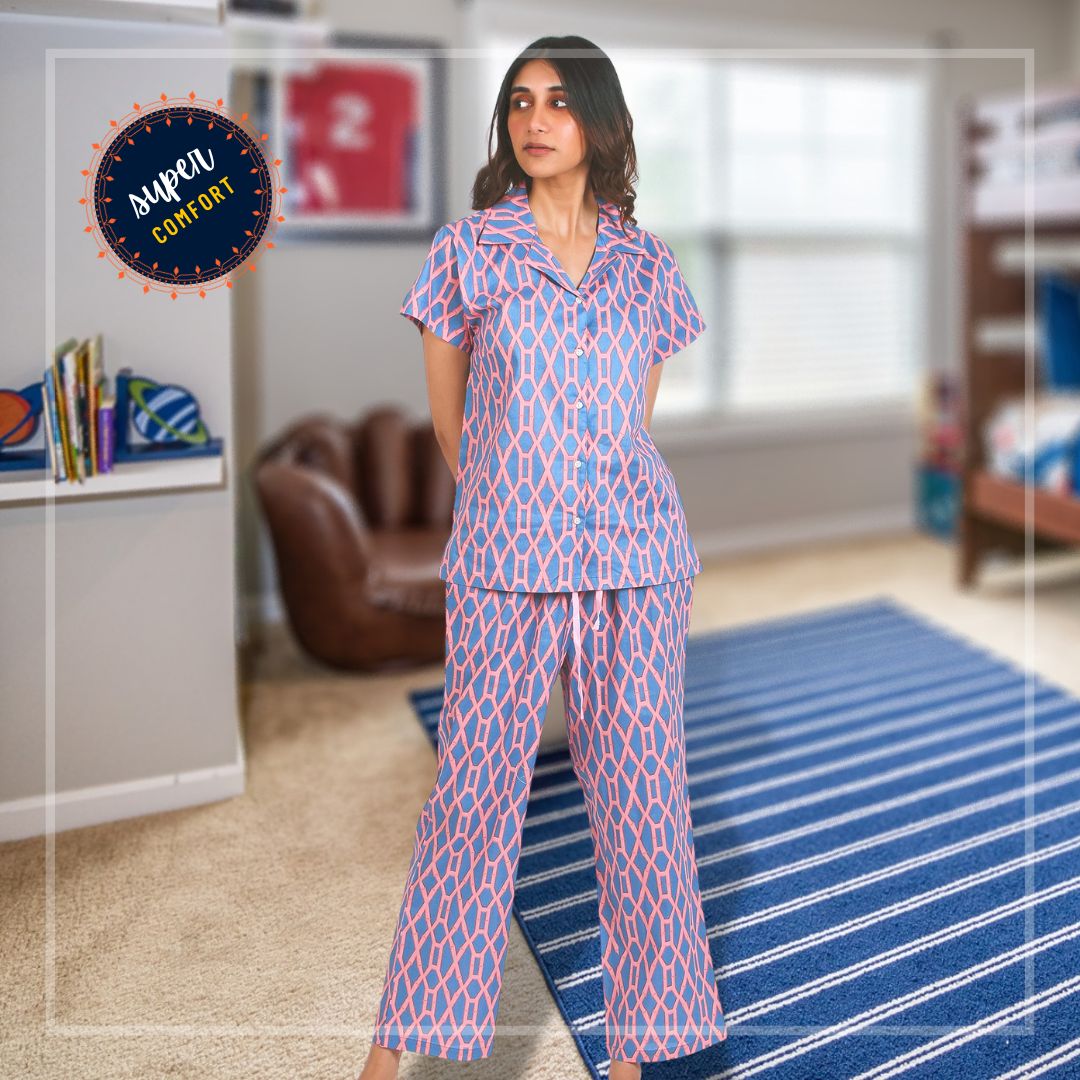 Women's Cotton Nightsuit - Bamboo – S & F Online Store