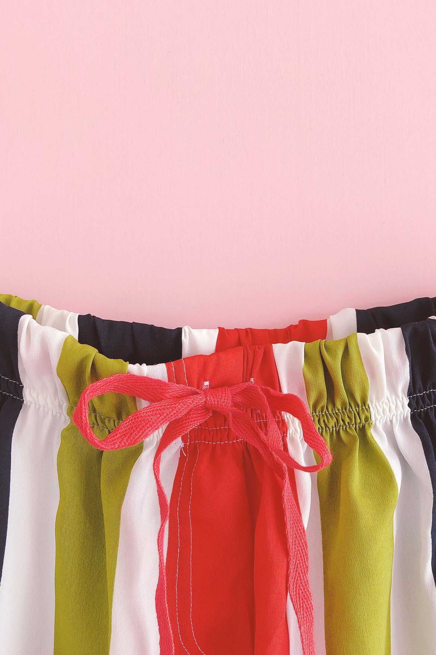 Women's Crepe Shorts Combo (Pack of 2) - Peppy Stripes and Orange