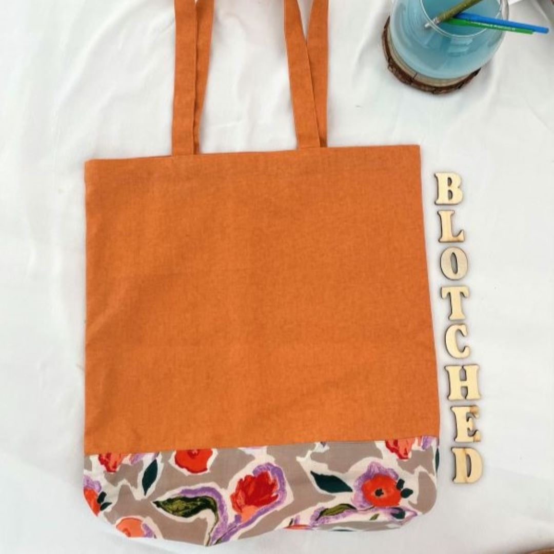Blotched Blossom Utility Tote Set (Pack of 4 pcs)