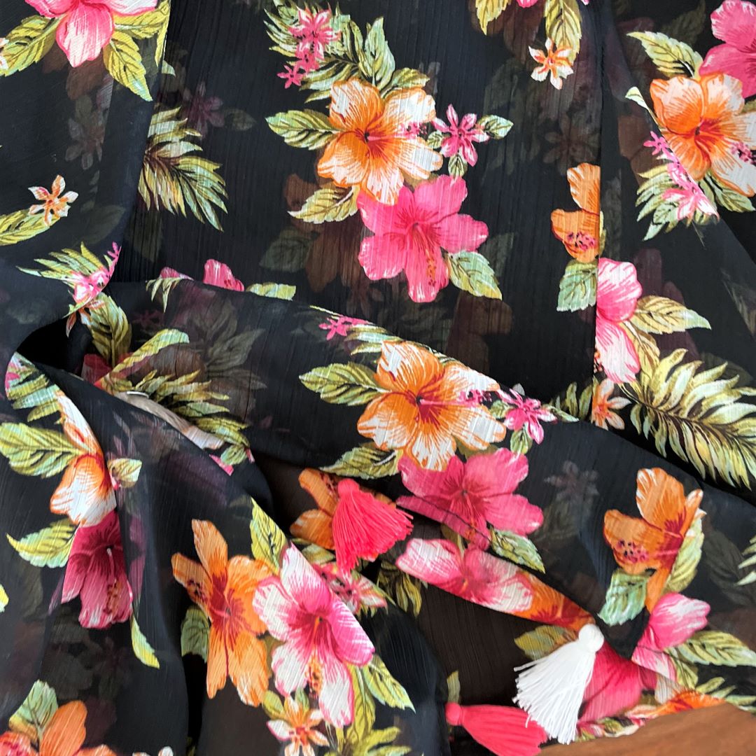 Chiffon Tassel Kimono Top - California Dreams