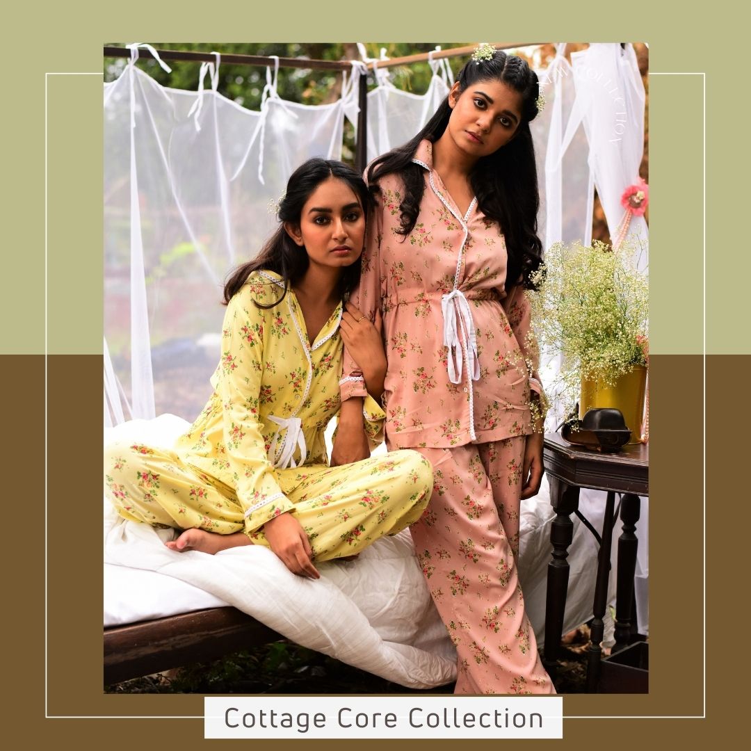 Women's CottageCore Modal Long PJ Set - Butter