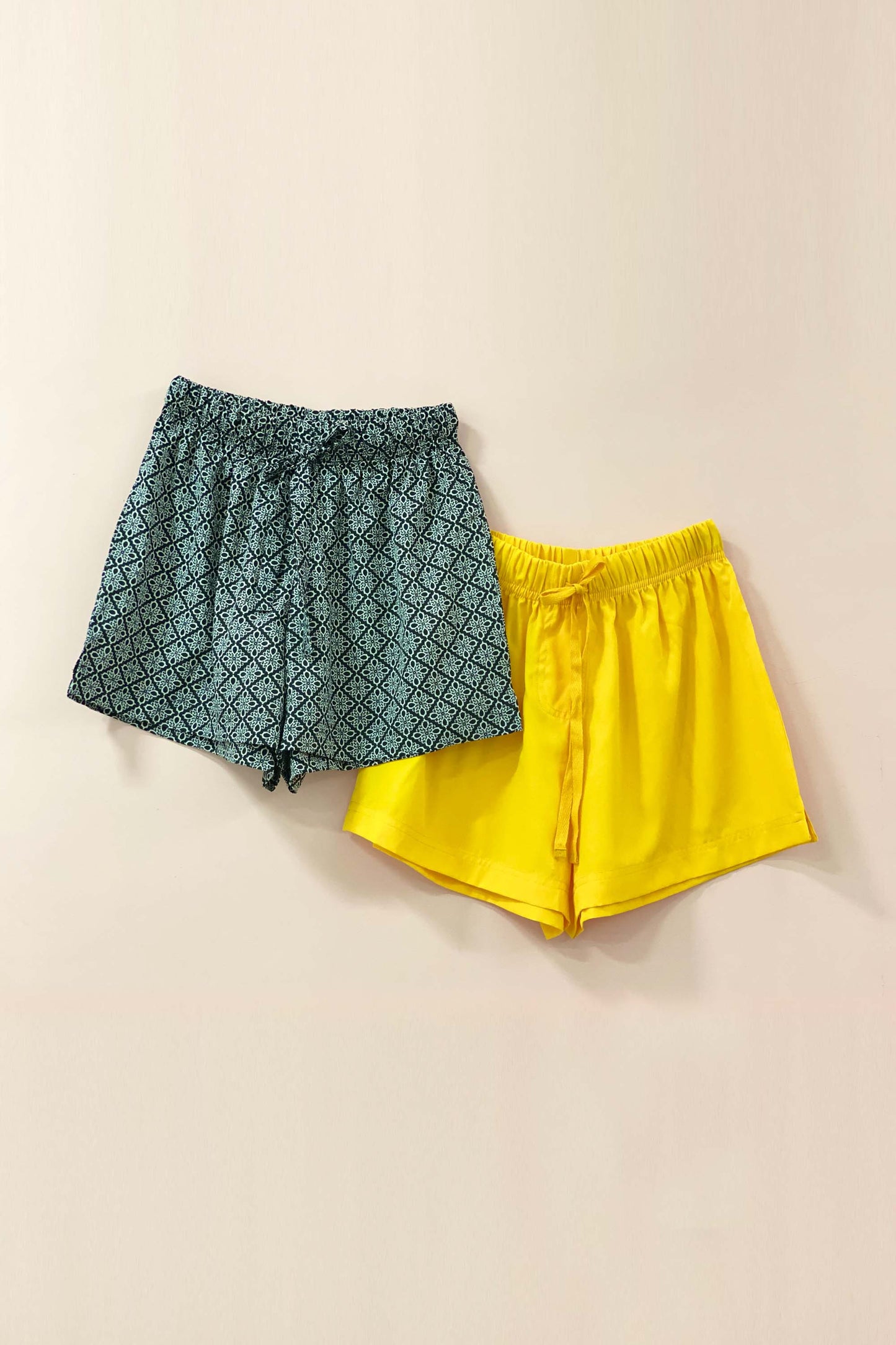 Women's Crepe Shorts Combo (Pack of 2) - Brooklyn Yellow