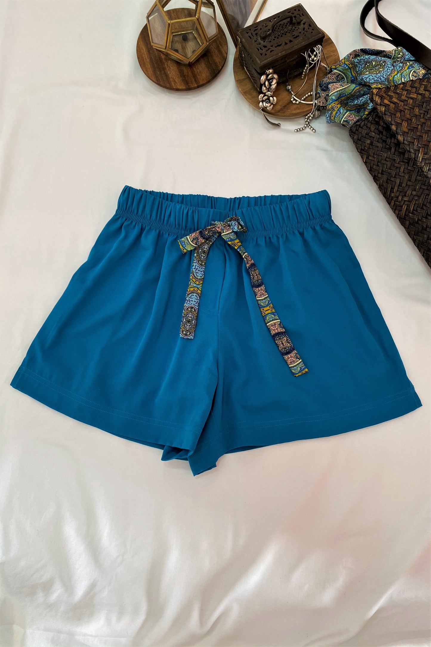 Women's Shorts Combo (Pack of 2) - Boho Paisley Teal / Pink