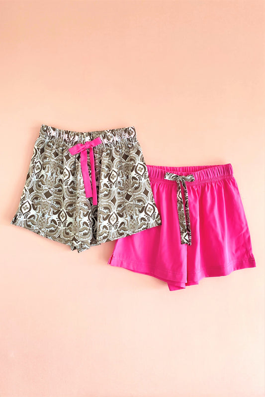 Women's Crepe Shorts Combo (Pack of 2) - Zoe Taupe & Pink