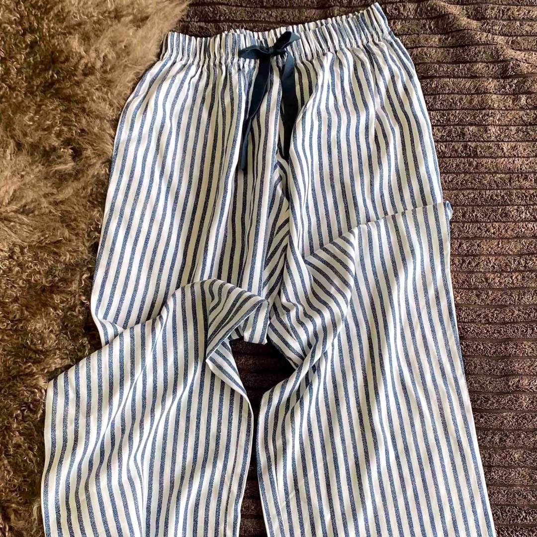 Modal Nightsuit Set - Vintage Stripes (Night Shirt, Pyjama/ Shorts, Sleeping Mask and Pouch)