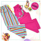 Women's Ankle Length Pyjama Combo (Pack of 2) - Candy Stripes Pink