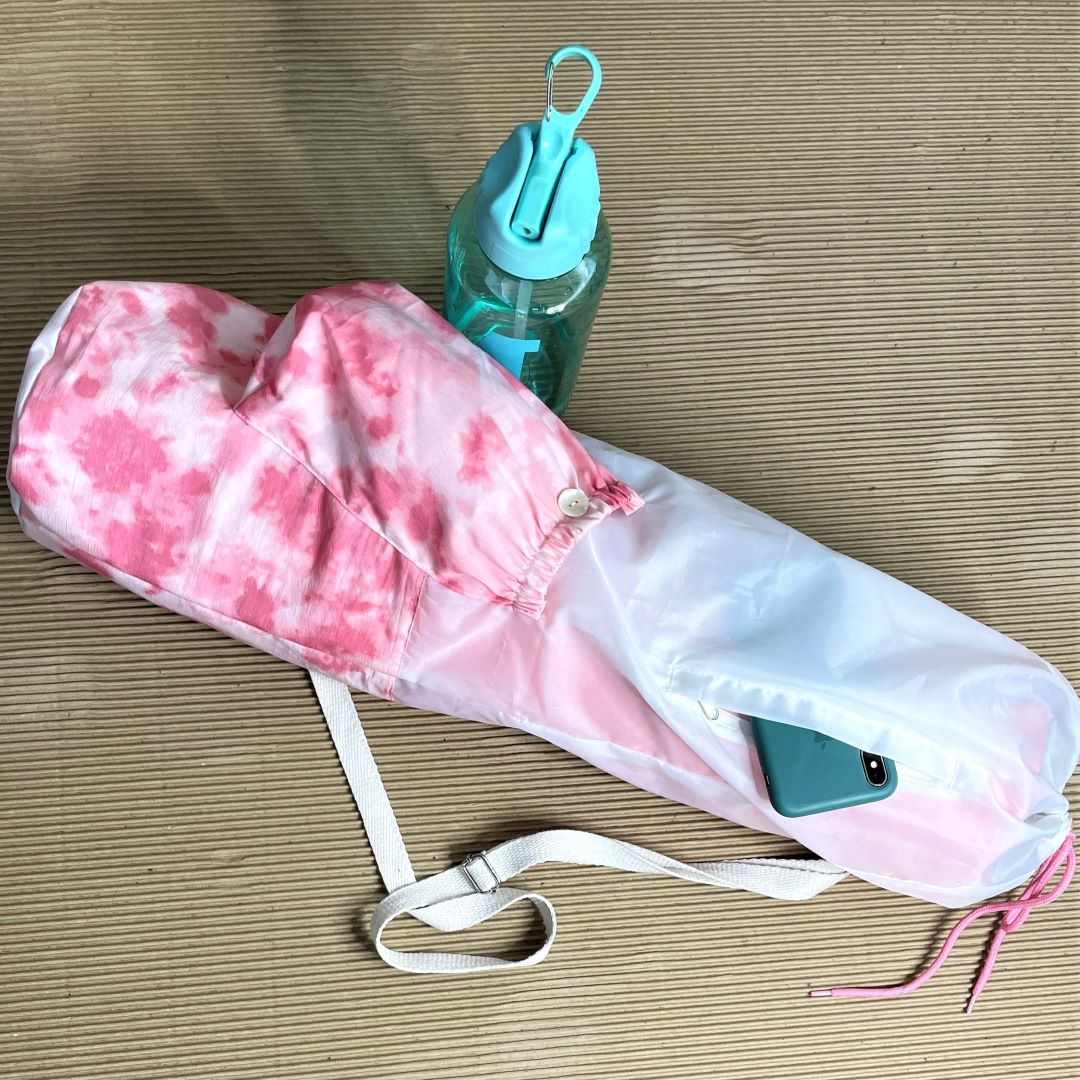Tie-n-Dye Print Yoga Mat Bag with Drawstring Closure