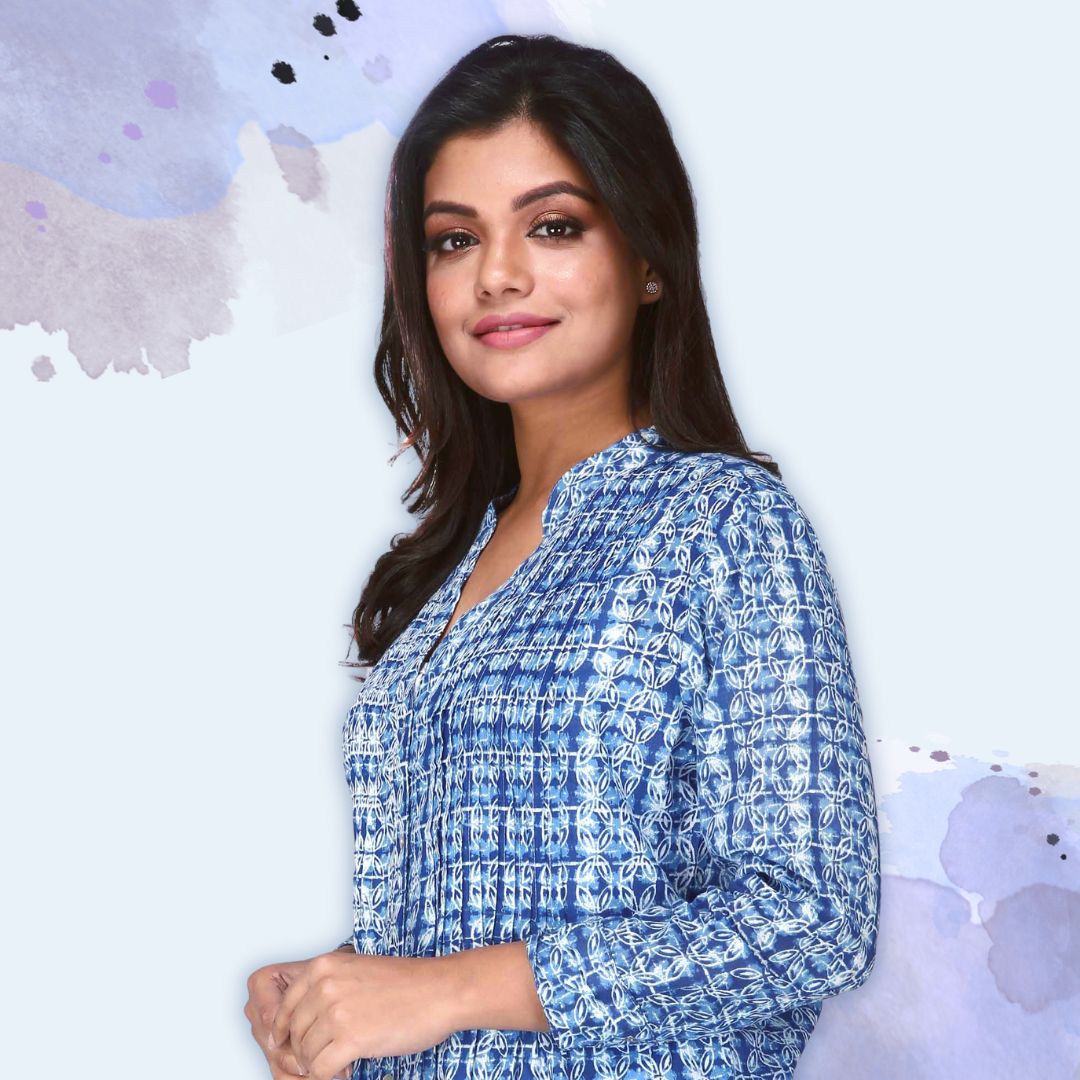 Women's Casual Pintuck Tunic - Lucia Blue