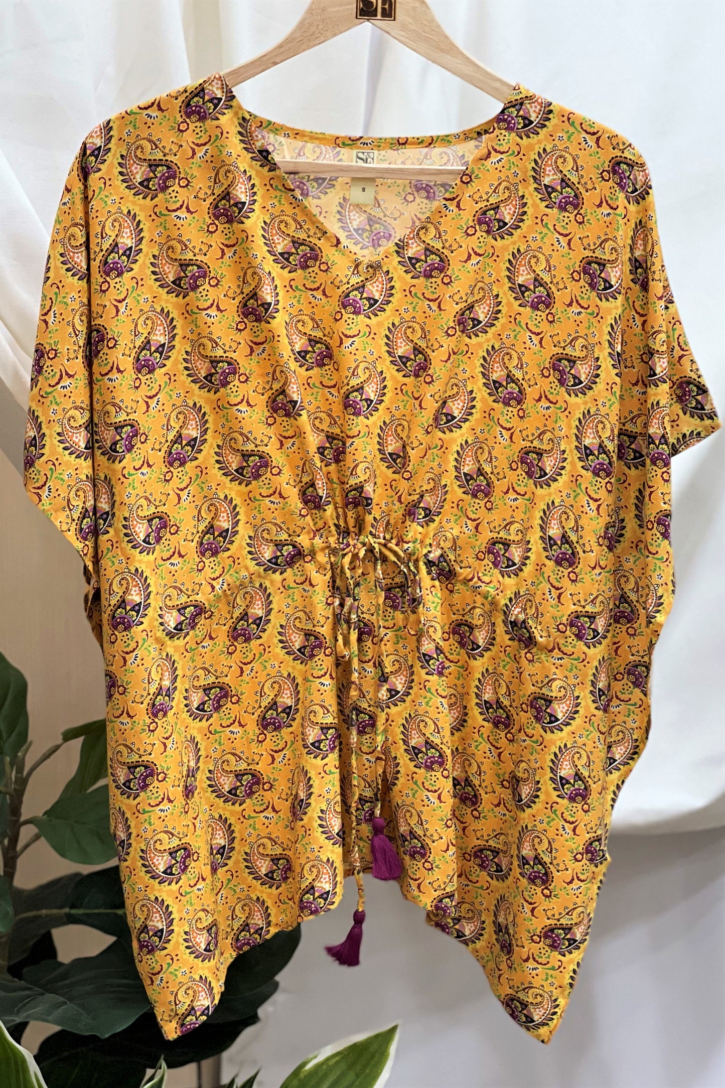 Women's Kaftan Co-Ord Set - Fes Yellow