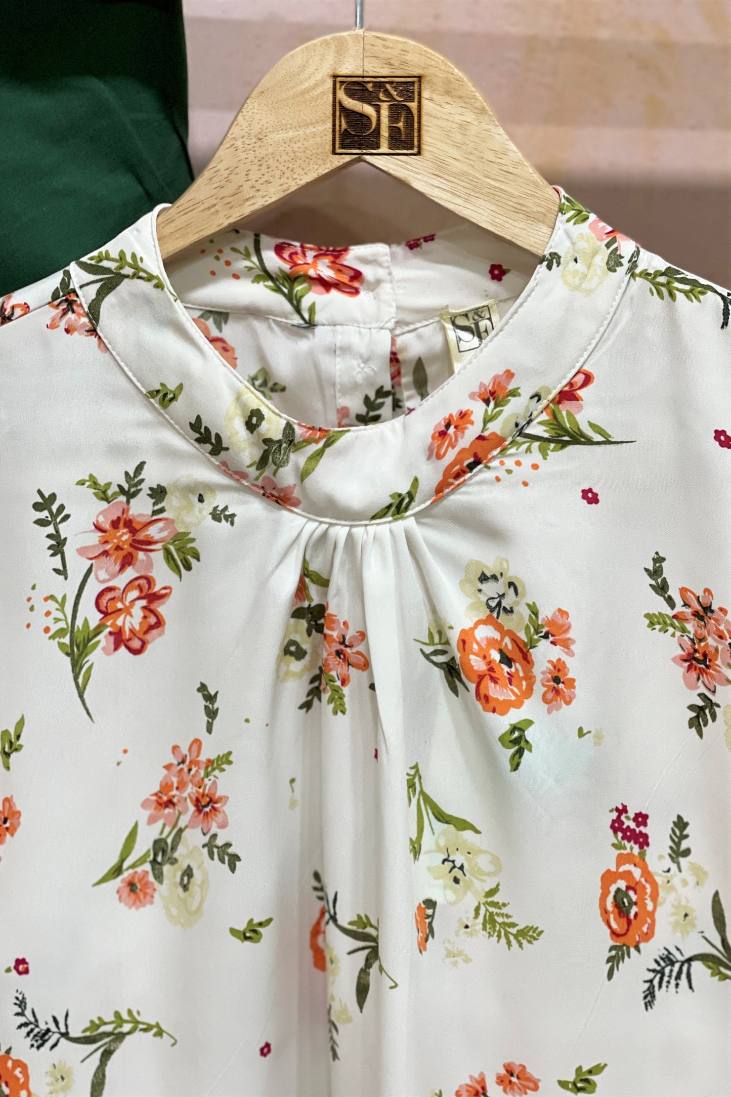 Women's Melfi Floral Print High Collar Top