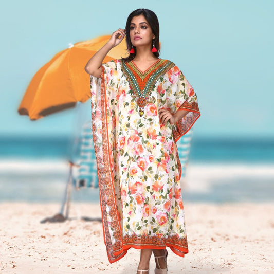 Women's Printed Multicolor Kaftan Top