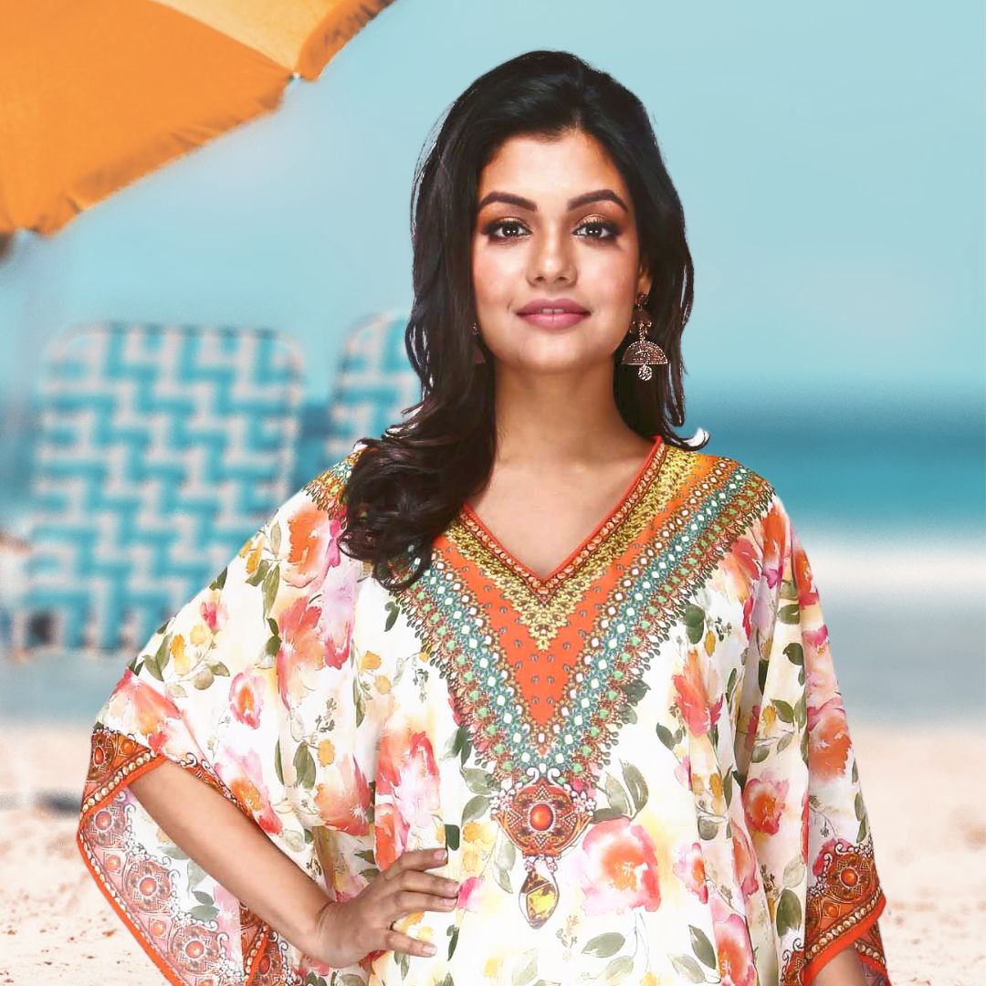 Women's Printed Multicolor Kaftan Top