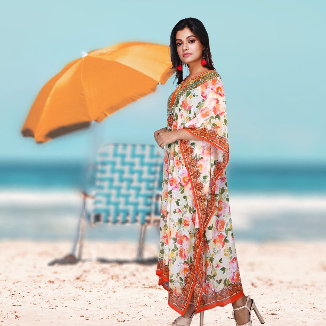 Women's Printed Multicolor Kaftan Top