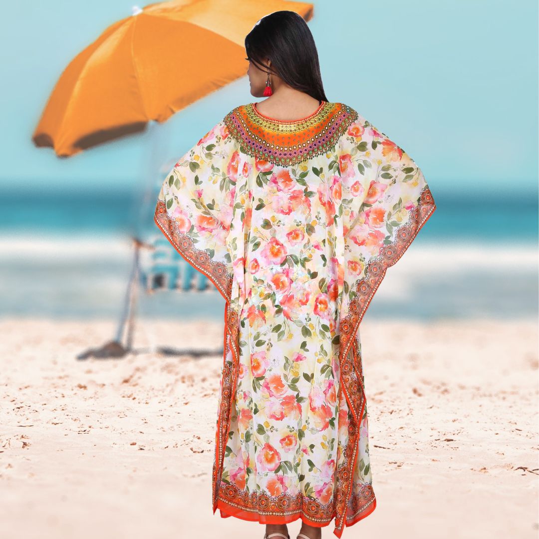 Women's Printed Multicolor Kaftan Top