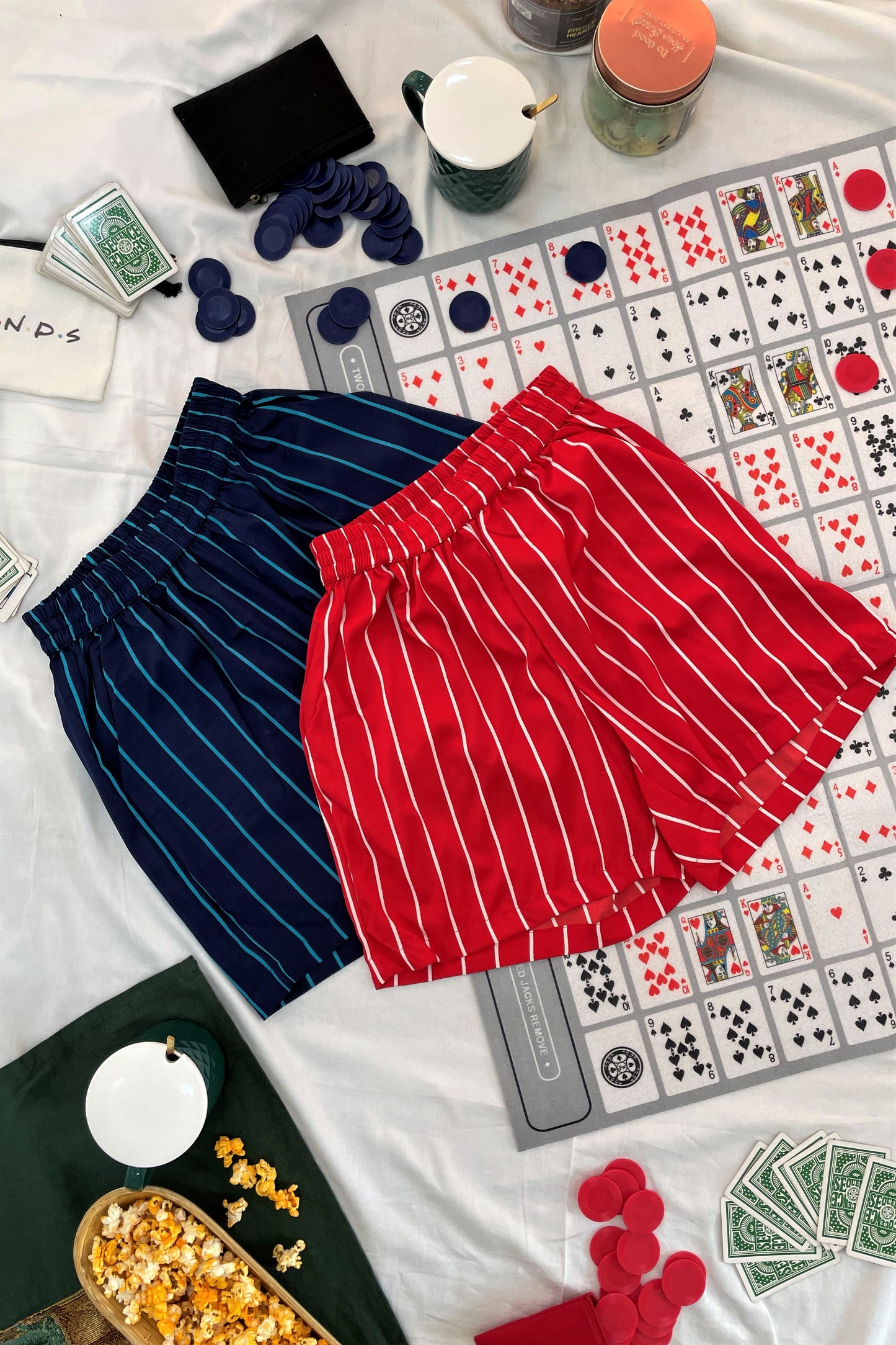 Women's Riley Stripes Midi Shorts (Pack of 2)