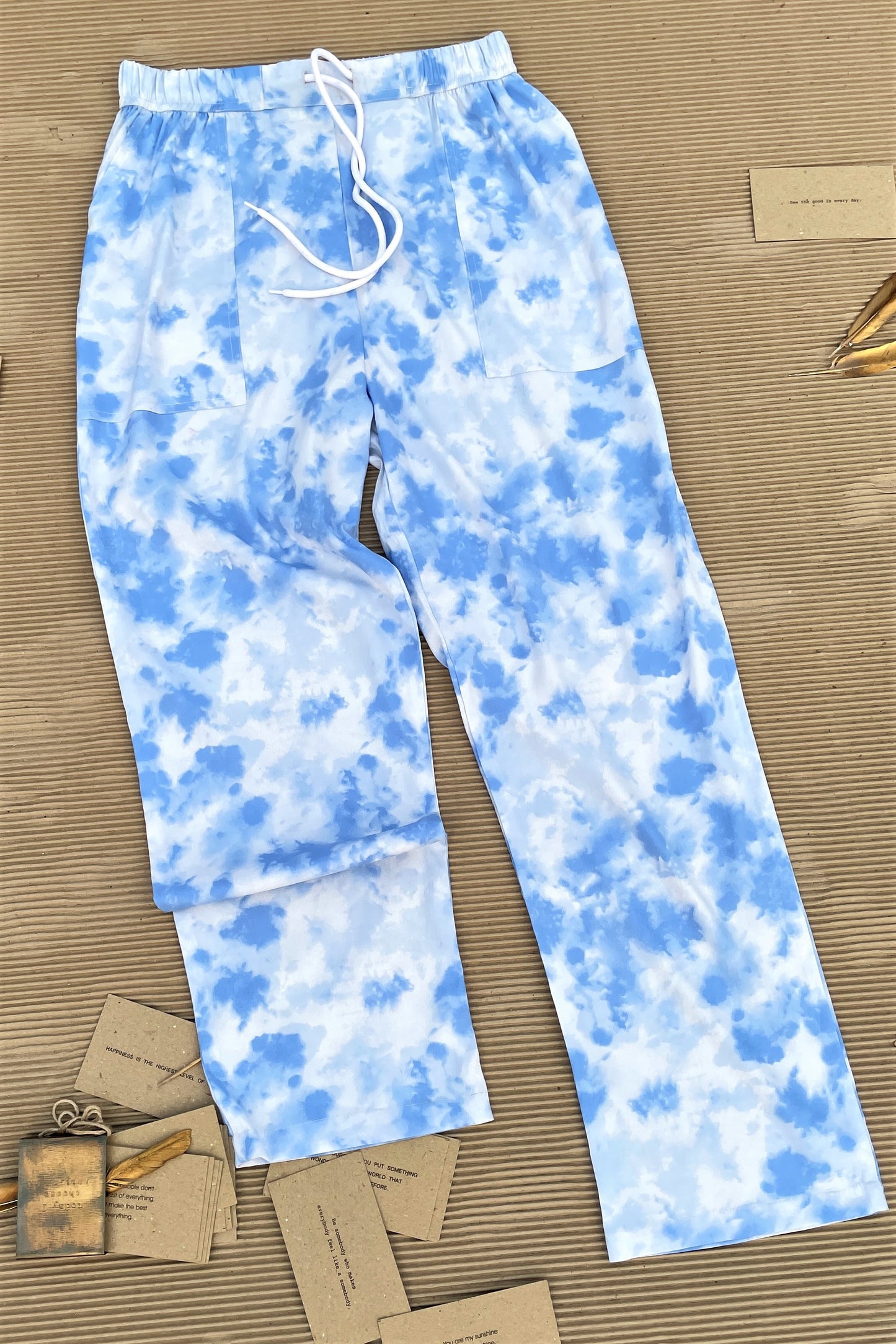 Women's TIE- n- DYE - Shirt Co-Ord Set - Dove Blue