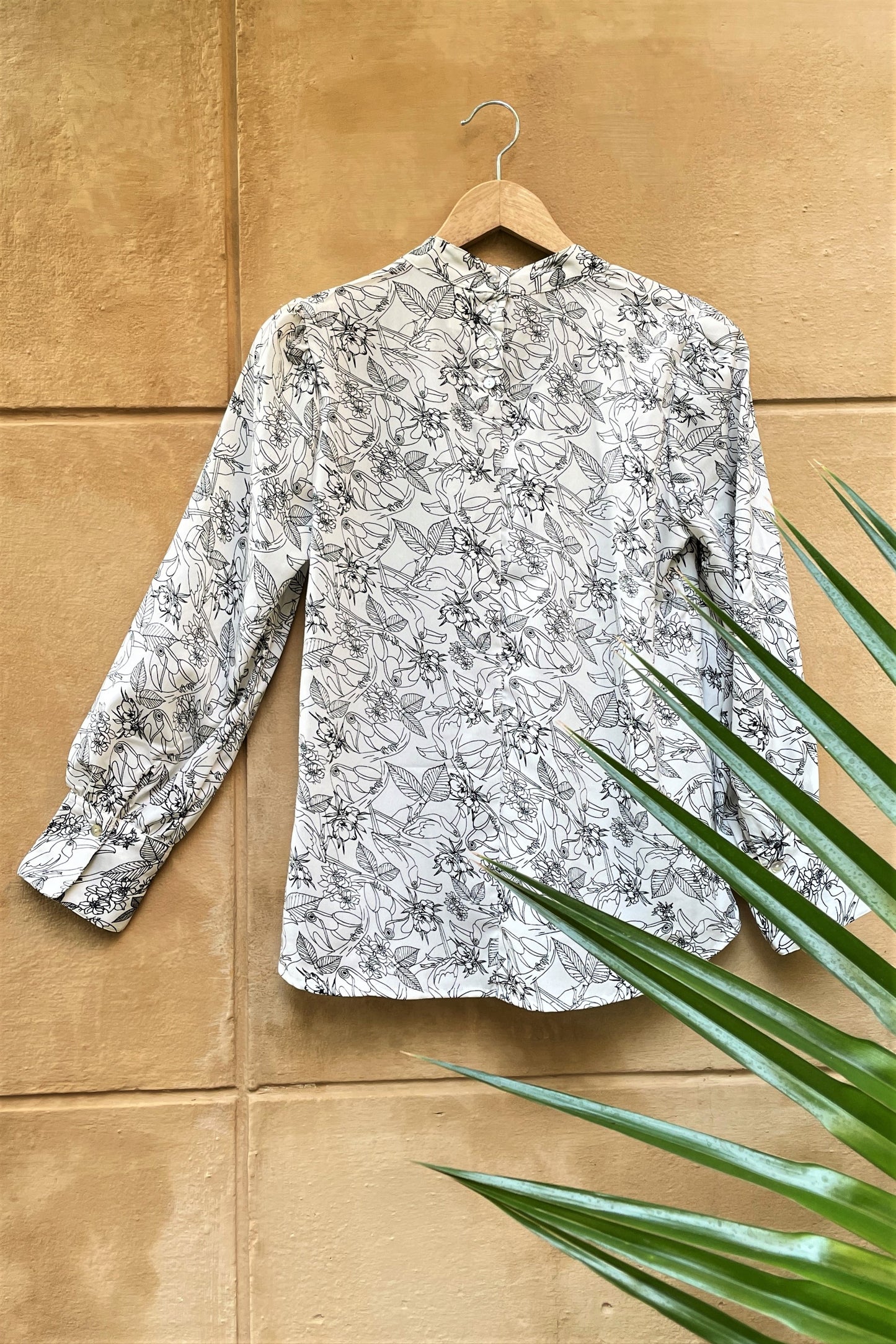 Women's Toucan Print High Collar Top