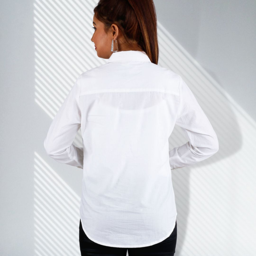 Women's Formal White Pintuck Shirt
