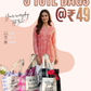 Women's Casual Pintuck Tunic - Zina Coral & Easy carry Totes - pack of 3