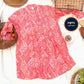 Women's Casual Pintuck Tunic - Zina Coral & Easy carry Totes - pack of 3
