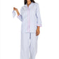 Women's Cotton Nightsuit - Blue White Stripes