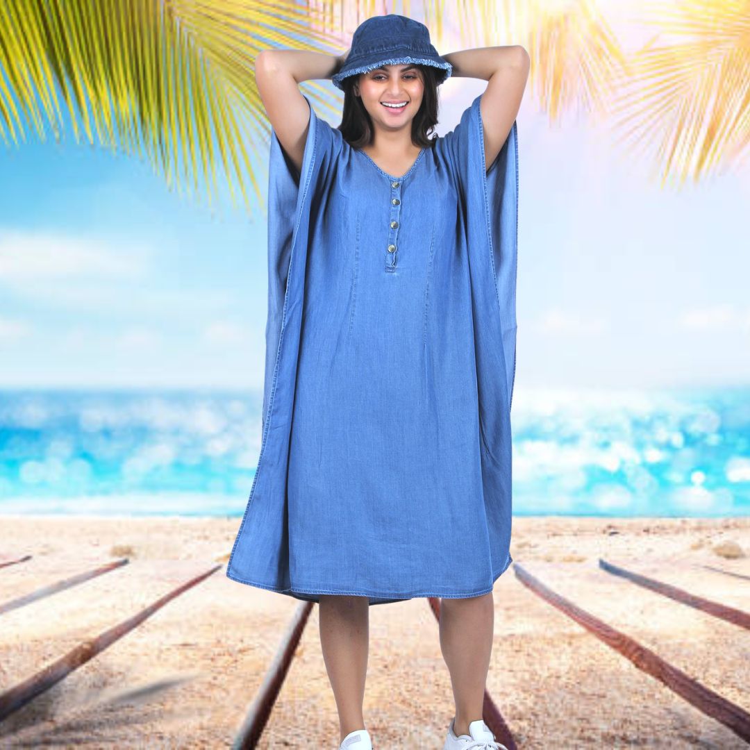 Denim Kaftan Dress