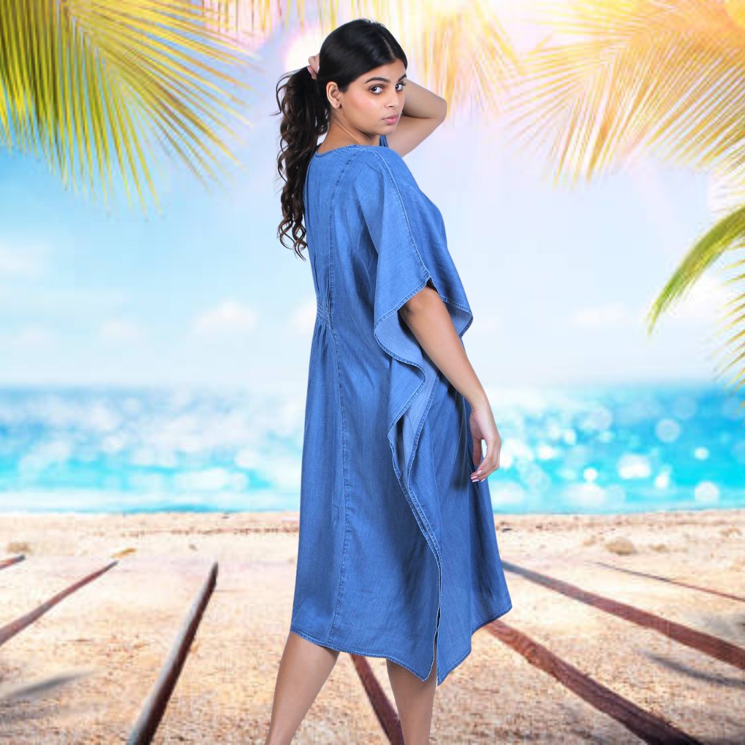 Denim Kaftan Dress – S & F Online Store