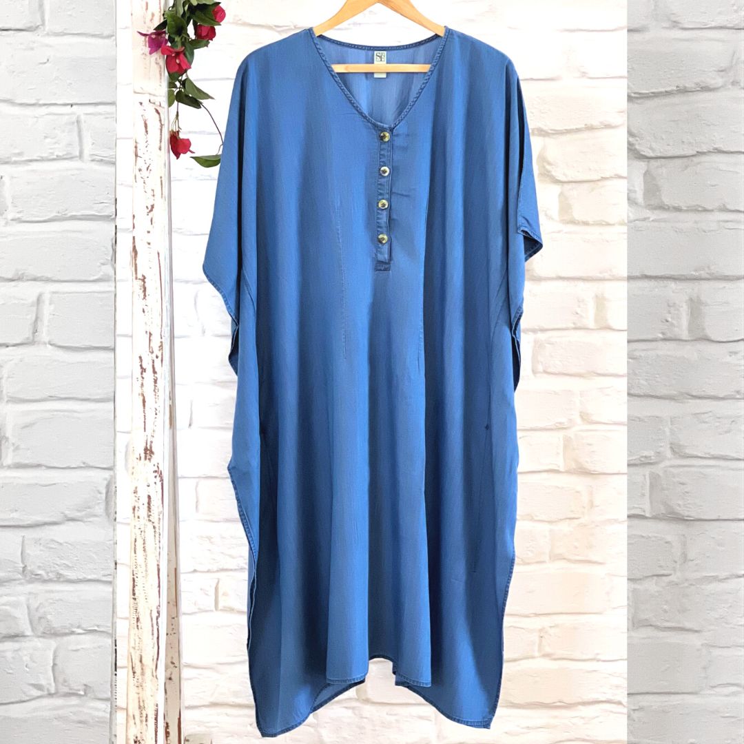 Denim Kaftan Dress