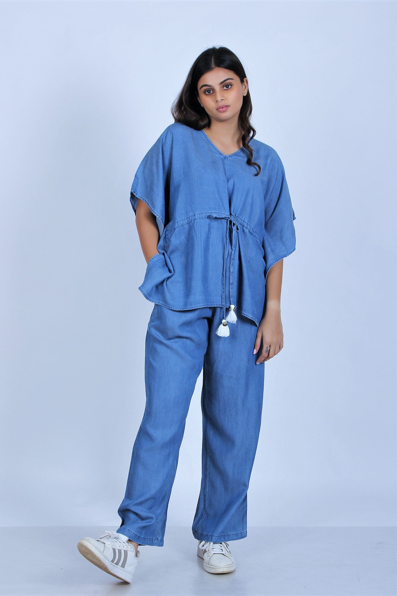 Women's Denim Two-Mile Kaftan Co-Ord Set