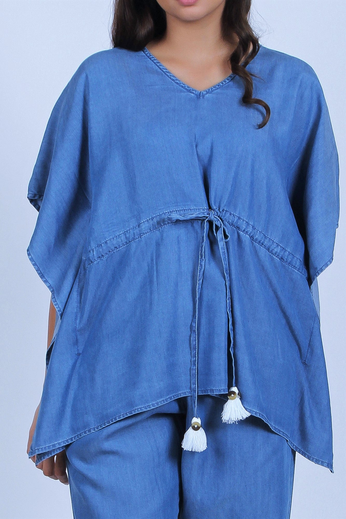 Women's Denim Two-Mile Kaftan Co-Ord Set