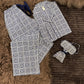 Women’s Sleep Set (Pyjamas, Sleepshirt, Sleeping Mask & Pouch ) - Greek Key WN