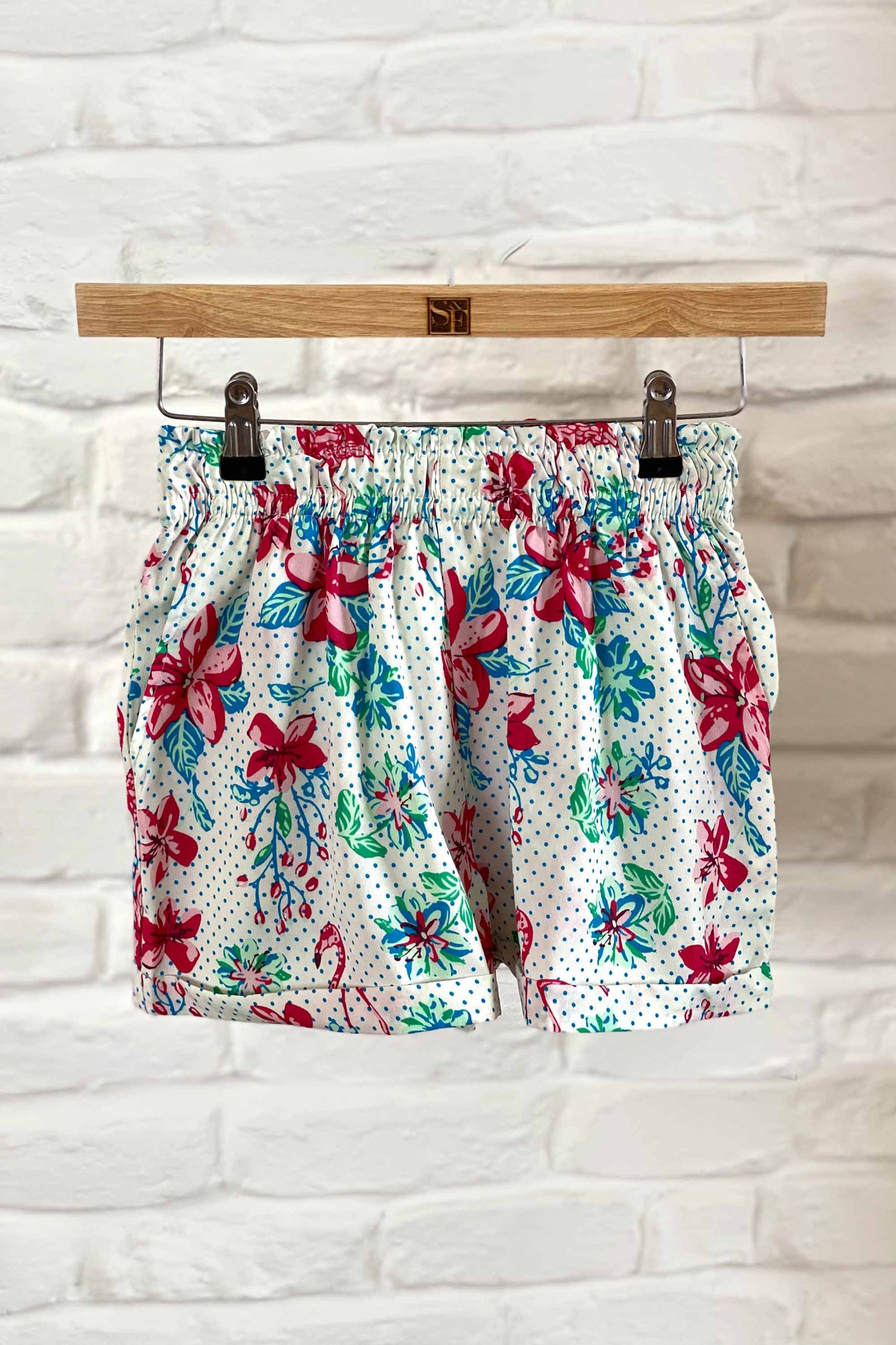 Women's Crepe Shorts Combo (Pack of 2) - Flamingo White & Cruise Navy