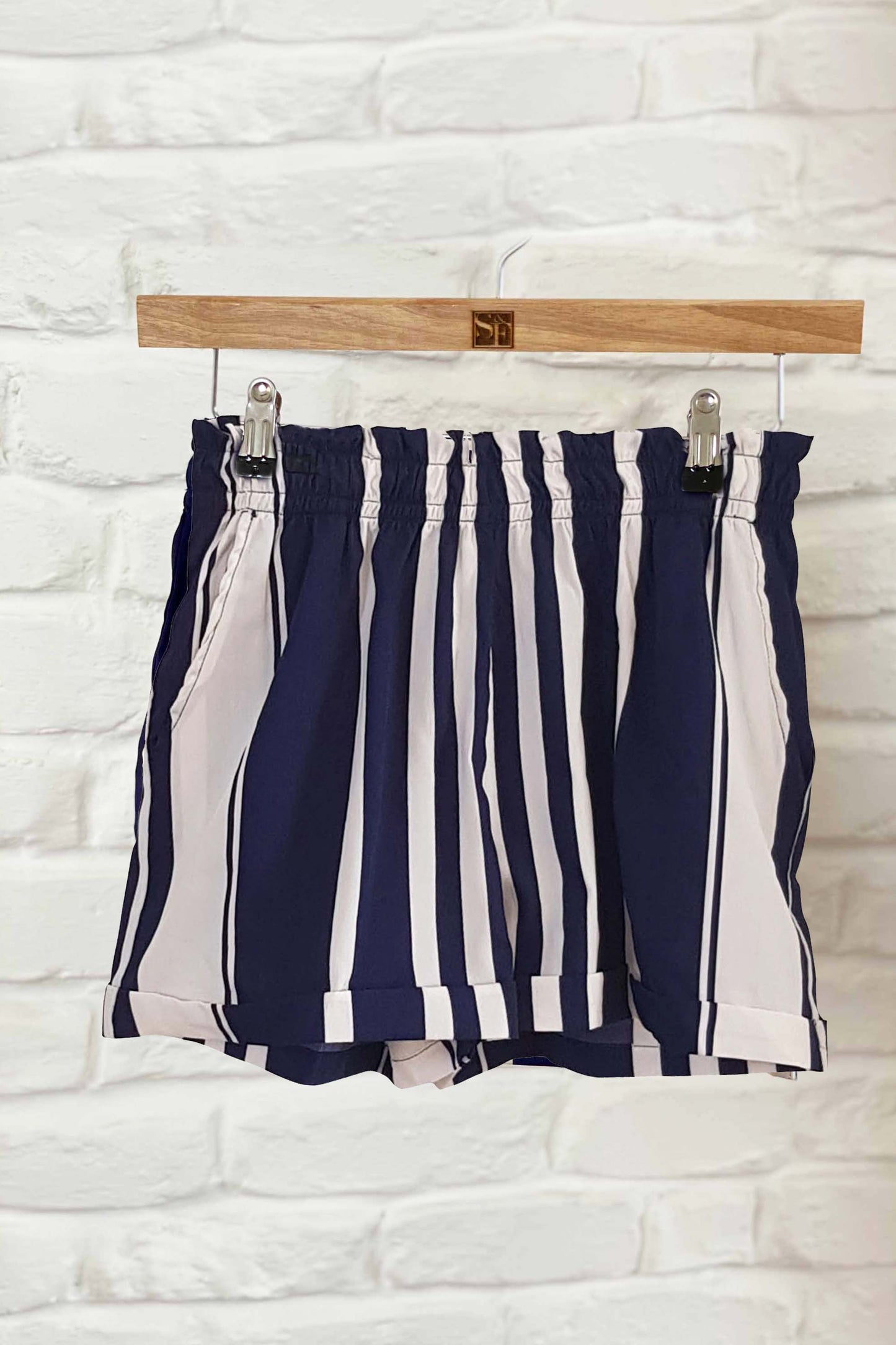 Women's Crepe Shorts Combo (Pack of 2) - Flamingo White & Cruise Navy