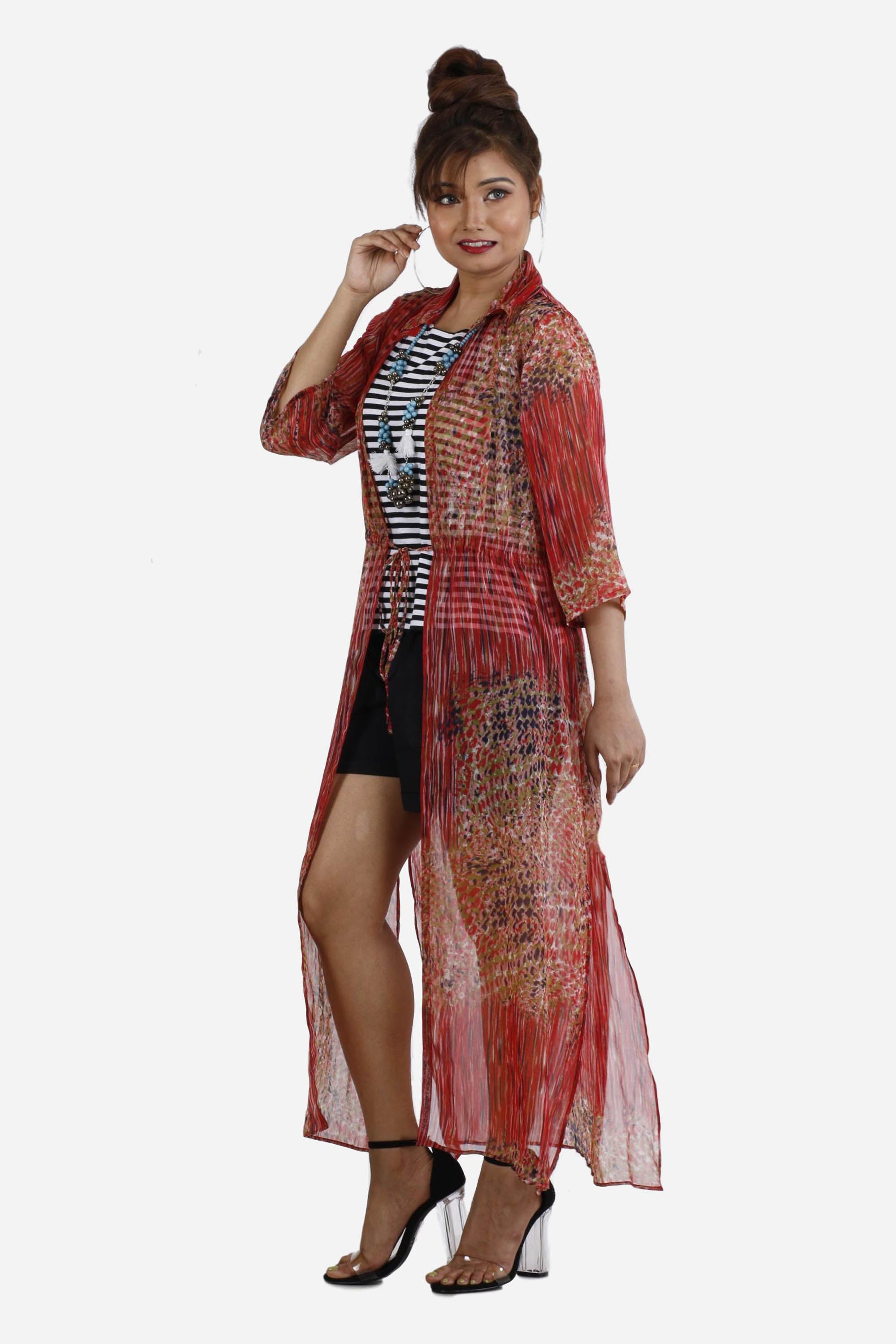 Long hot sale printed shrugs