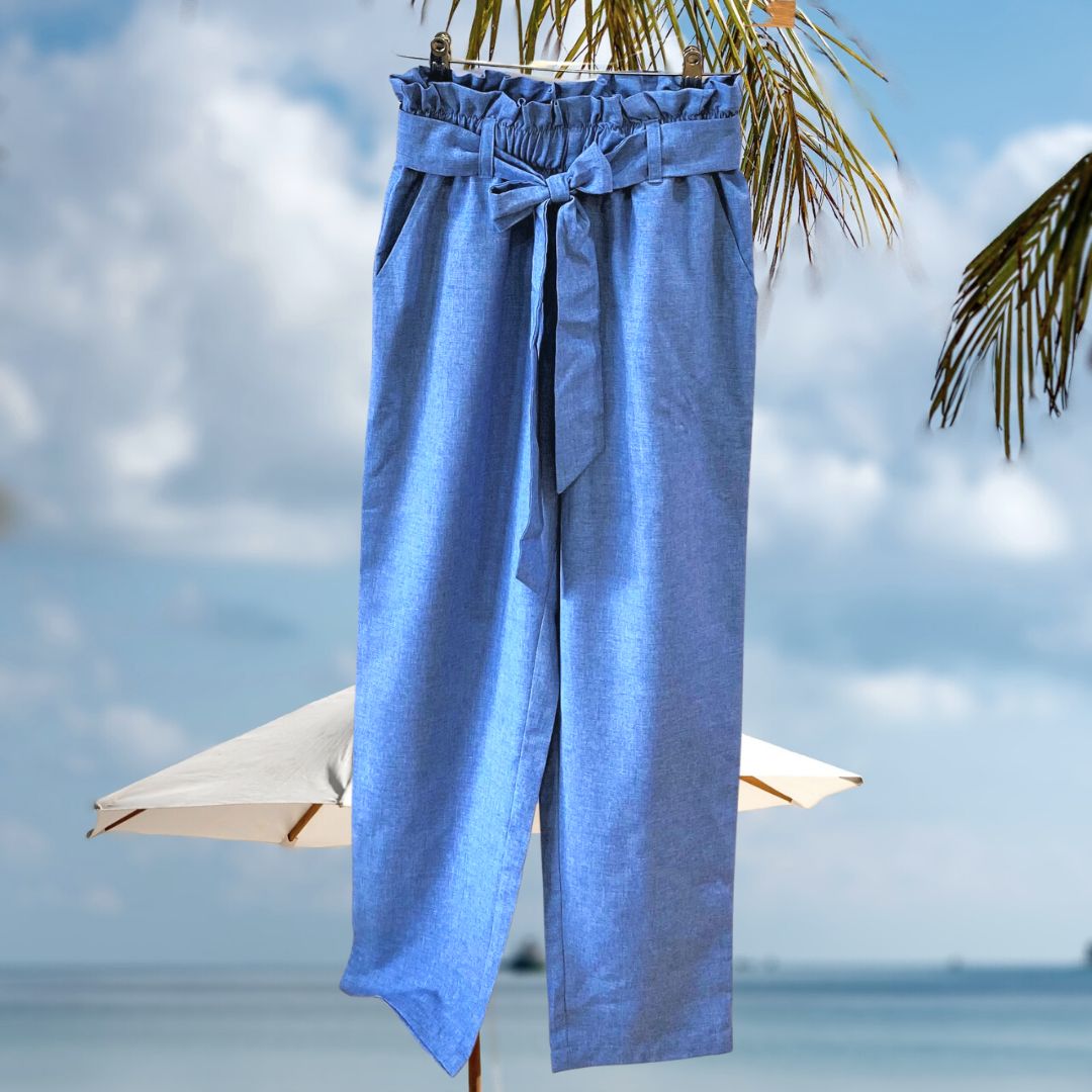 Paperbag Pants Combo (Pack of 2) – Meiko Blue & Blue Chambray
