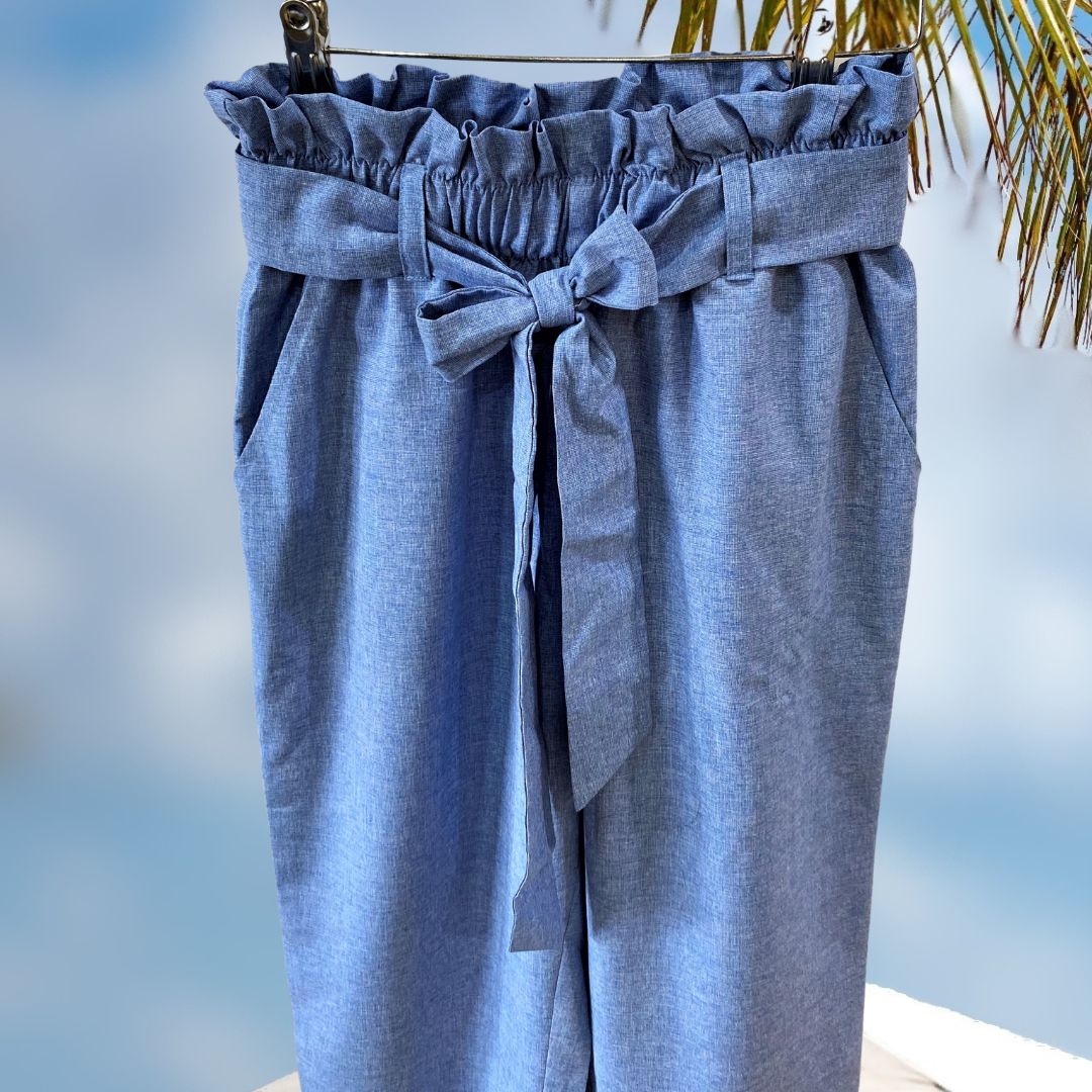 Paperbag Pants Combo (Pack of 2) – Meiko Blue & Blue Chambray