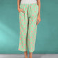 Women's Ankle Length Crepe Pyjama Combo (Pack of 2) - Spiral Jade-Polka Jade