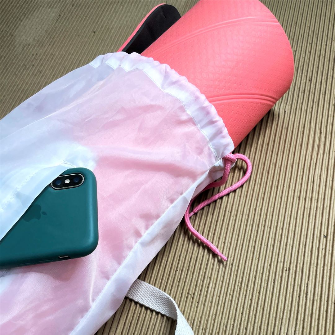 Tie-n-Dye Print Yoga Mat Bag with Drawstring Closure