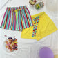 Women's Crepe Shorts Combo (Pack of 2) - Candy Strawberry / Mint / Yellow