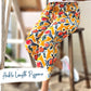 Women's Ankle-Length Pyjama - Blotched Blossom Ochre Yellow