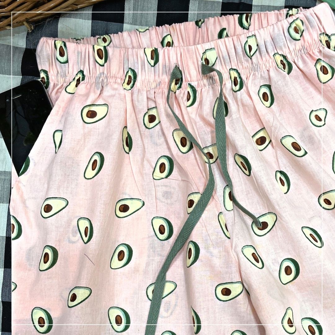 Women's Avocado-Print Full Pyjamas Combo (Pack of 2)