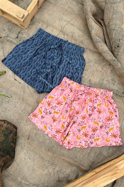Women's Cotton Shorts Combo (Pack of 2) - Kendle Safari