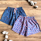 Women's Cotton Shorts Combo (Pack of 2) - Leopard Blue-Bamboo