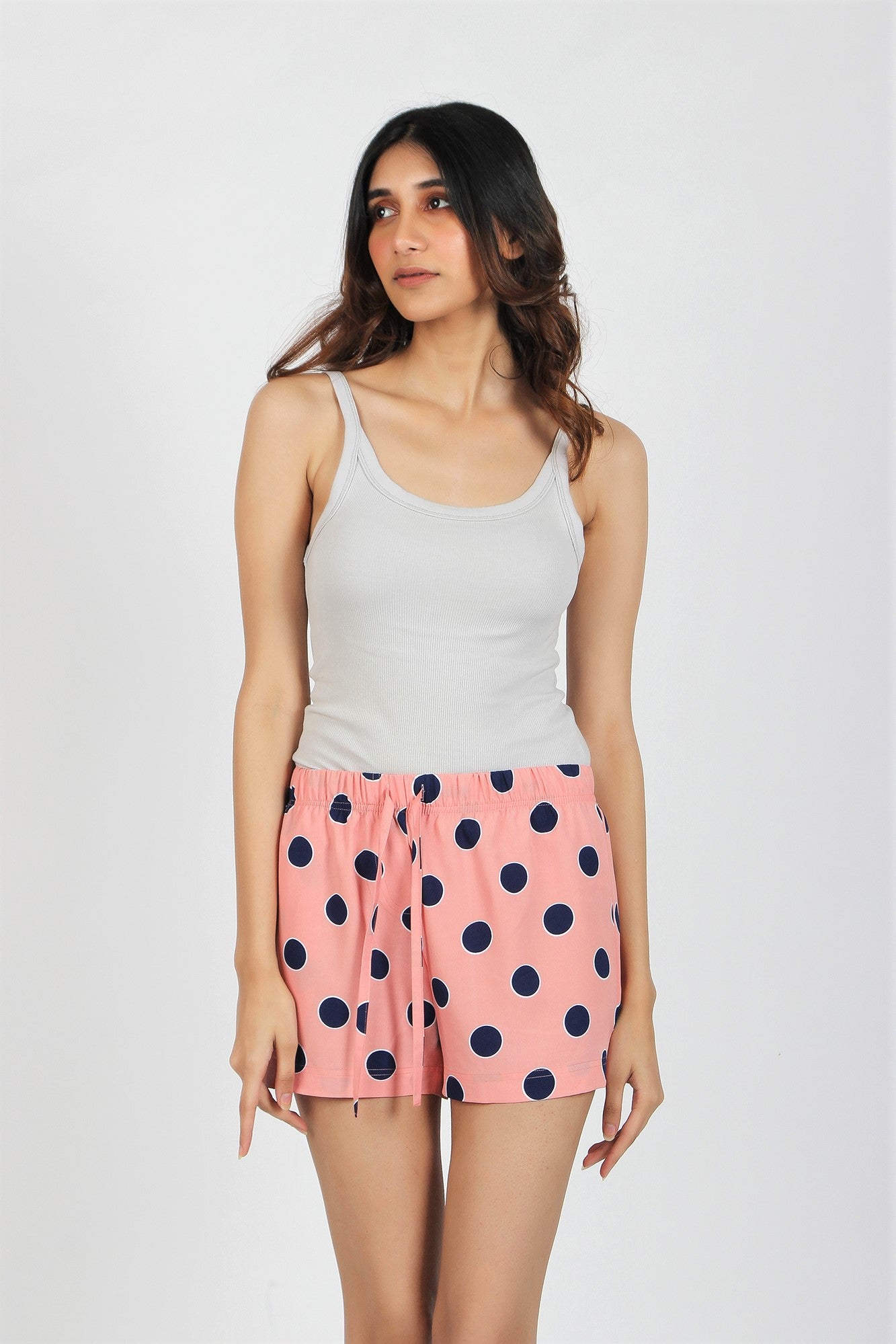 Women's Crepe Shorts Combo (Pack of 2) - Spiral Rust-Polka Blush