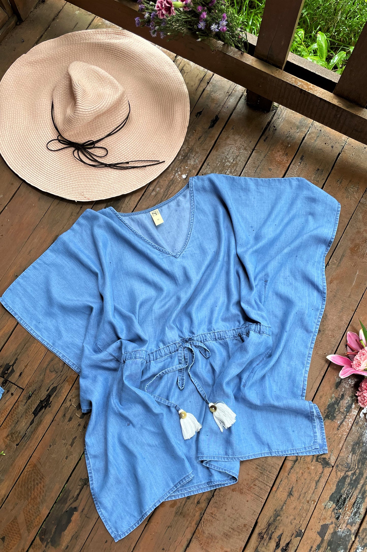 Women's Denim Two-Mile Kaftan Co-Ord Set