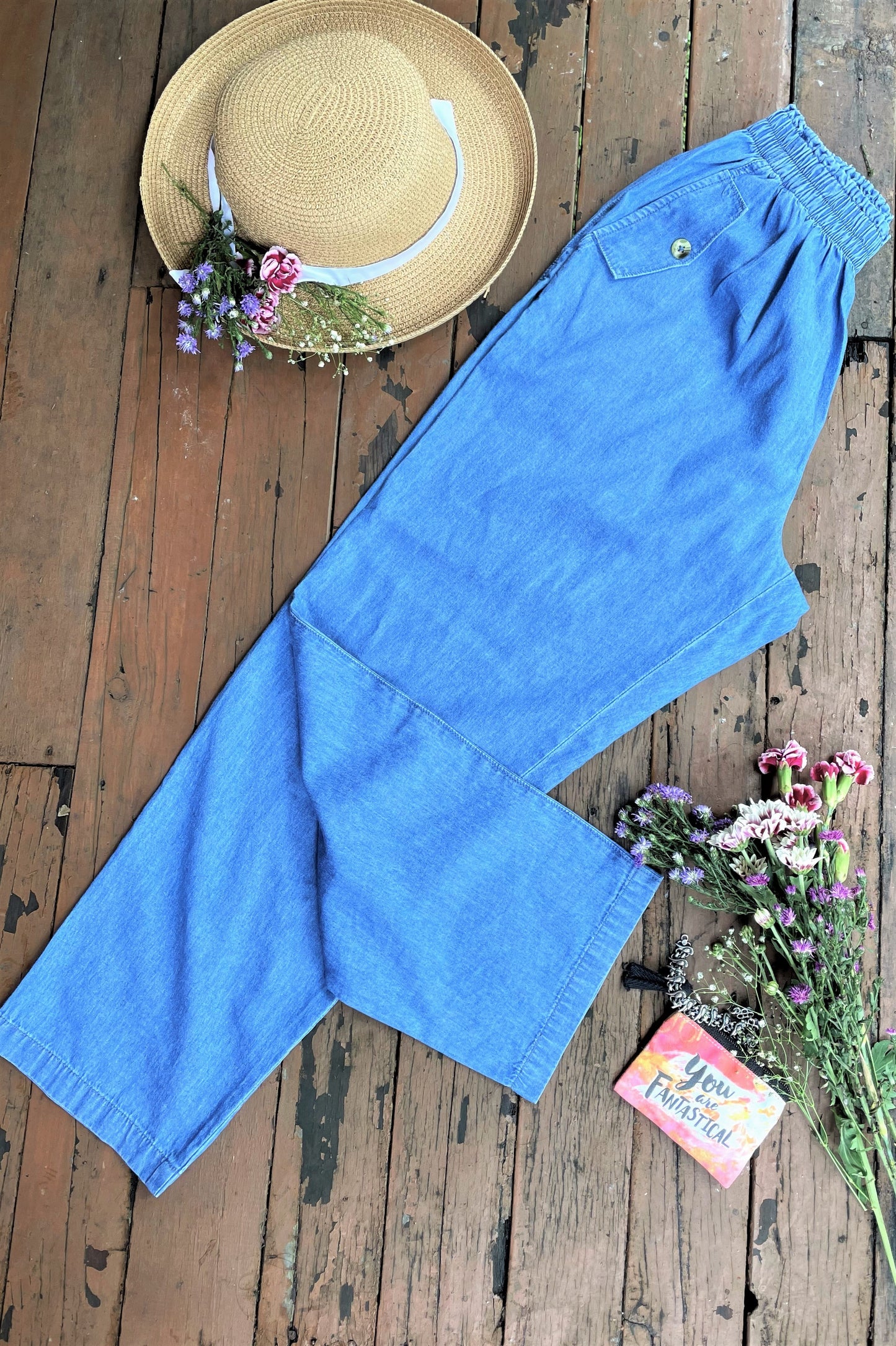 Women's Denim Two-Mile Kaftan Co-Ord Set