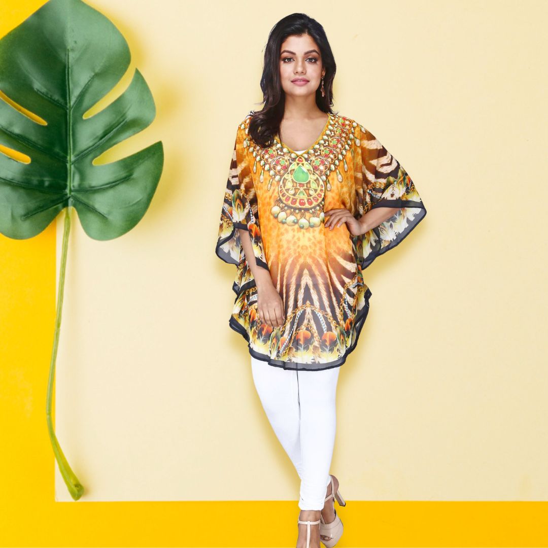 Women's Printed Multicolor Kaftan