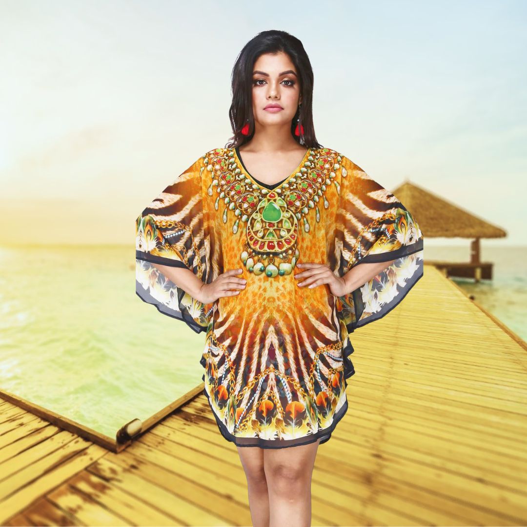 Women's Printed Multicolor Kaftan