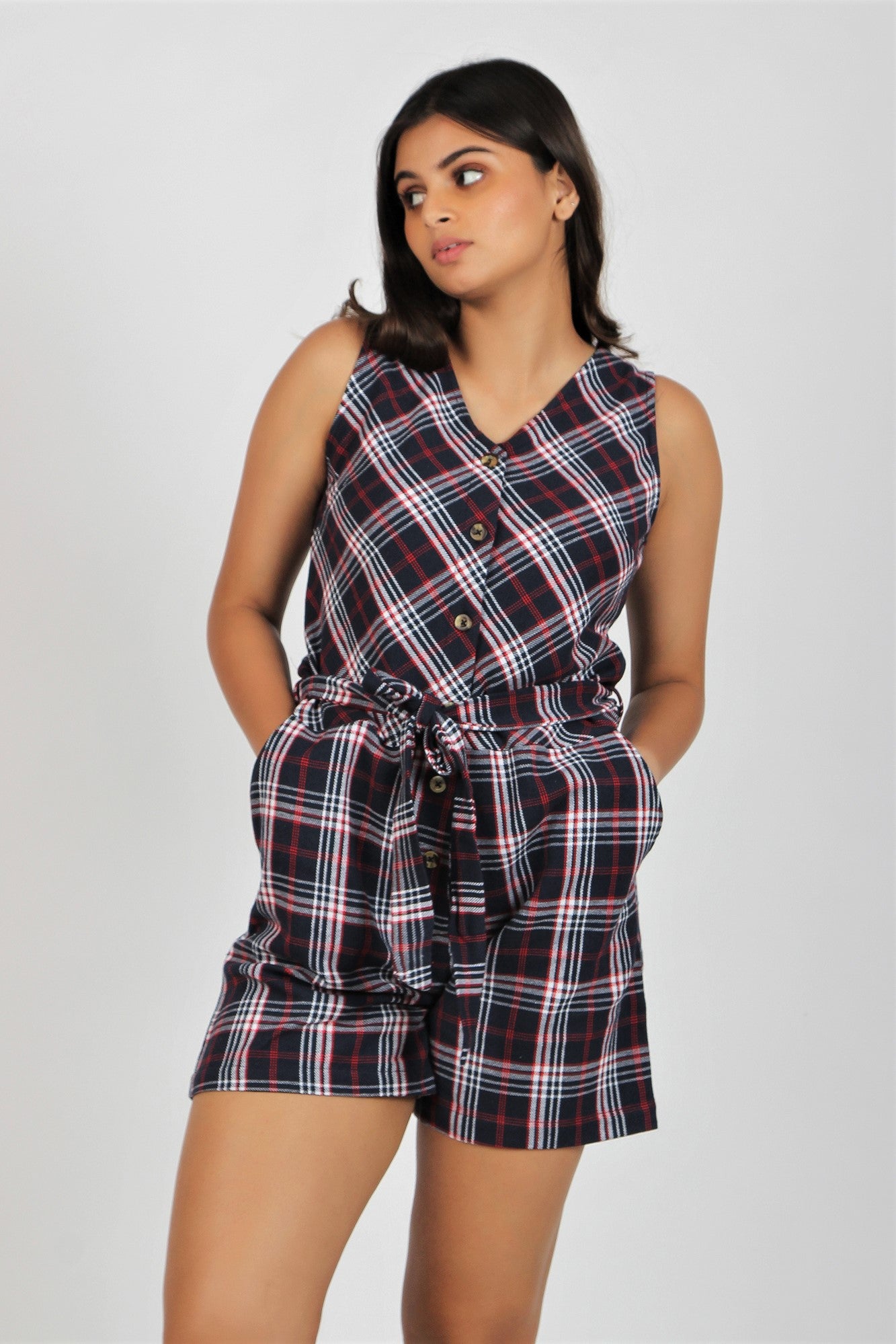 Women's Short Playsuit - Leh Navy